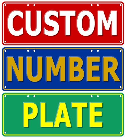 Buy a Custom Novelty Number Plate - Aluminium and Embossed! | e